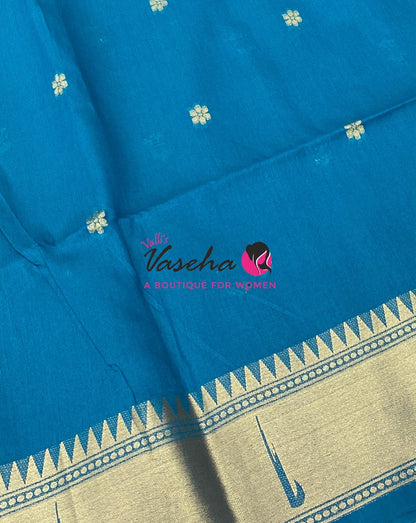 Semi Paithani Saree  - Ramar Blue  Shade - VVSPS001