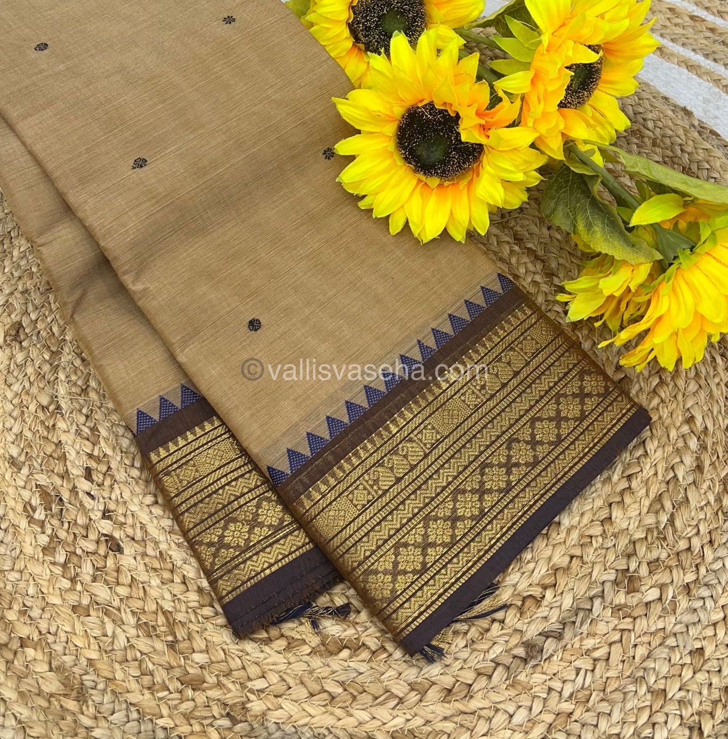 Kanchi Cotton Saree - Butta Design VVKCS008