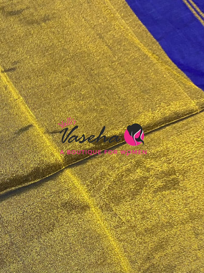 Handloom Cotton Sarees  - Blue Shade - VVKC001