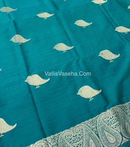 Banarasi - Heritage Silk - Semi Kathan Silk - Ramar Green Shade - VVBHS005