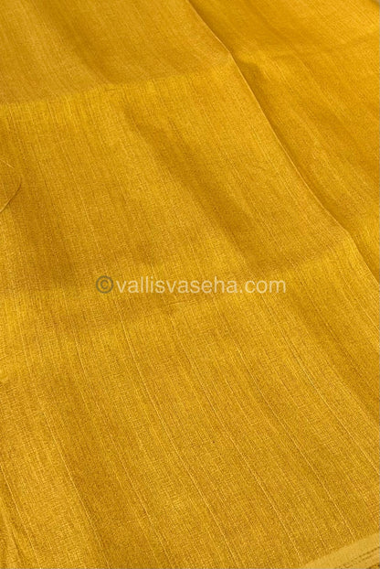 Organza Saree - Golden Yellow Shade  - VVOS001