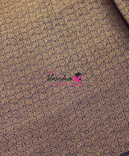 Bamboo Silk Saree - Pink With Blue  - VVBSS019