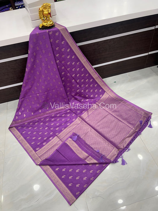 Banarasi - Heritage Silk - Semi Kathan Silk - Lavender Shade - VVBHS003