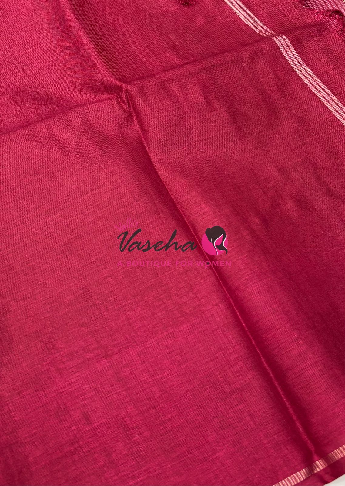 Semi Tussar Silk Saree | Pink Shade |VVSTS049