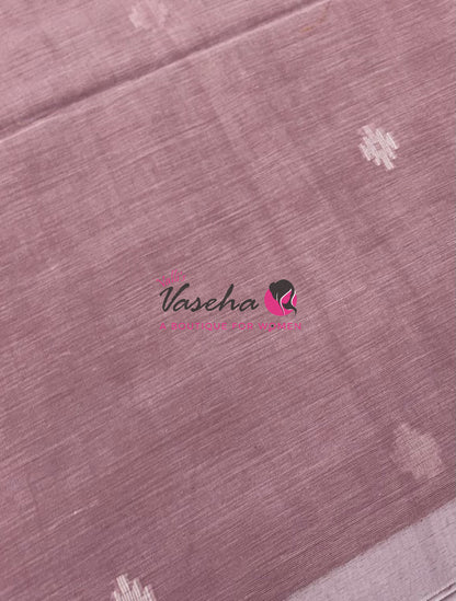 Bengal Kaddhi Cotton Saree | VVBKC002 | Onion Pink Shade