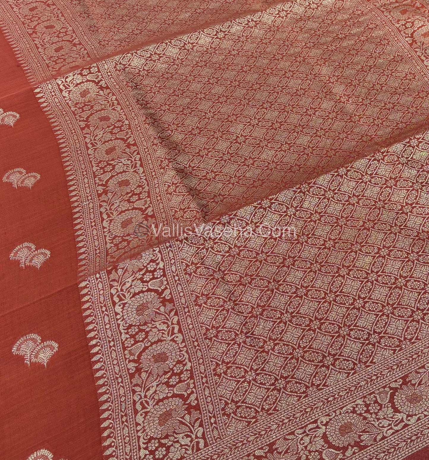 Banarasi - Heritage Silk - Semi Kathan Silk - Orange Shade- VVBHS004