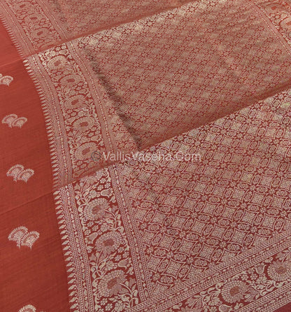 Banarasi - Heritage Silk - Semi Kathan Silk - Orange Shade- VVBHS004