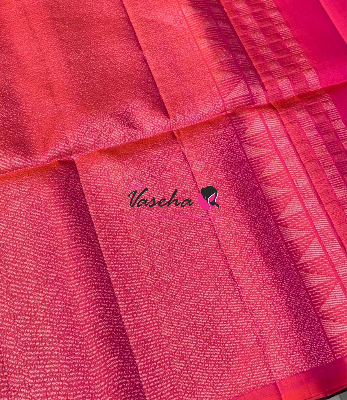 Pure Soft Silk Saree - Border Less  - Brown & Peach Combo - VVPSS055