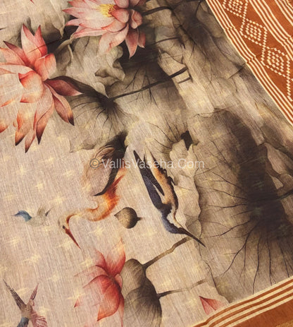 Semi Chanderi Saree  - VVSCS007