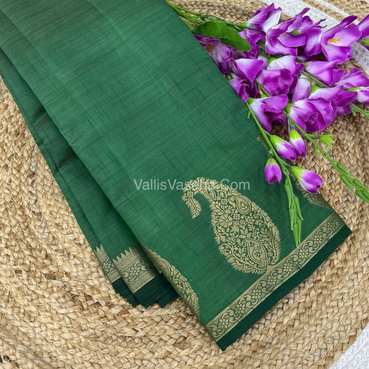 Semi Tussar Silk - Small Mango - Green Shade - VVSTS002