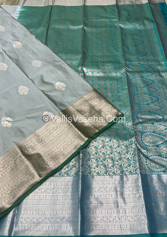 Semi Kanchipuram  Silk - Vairavoosi Pattern  - VVSKS001
