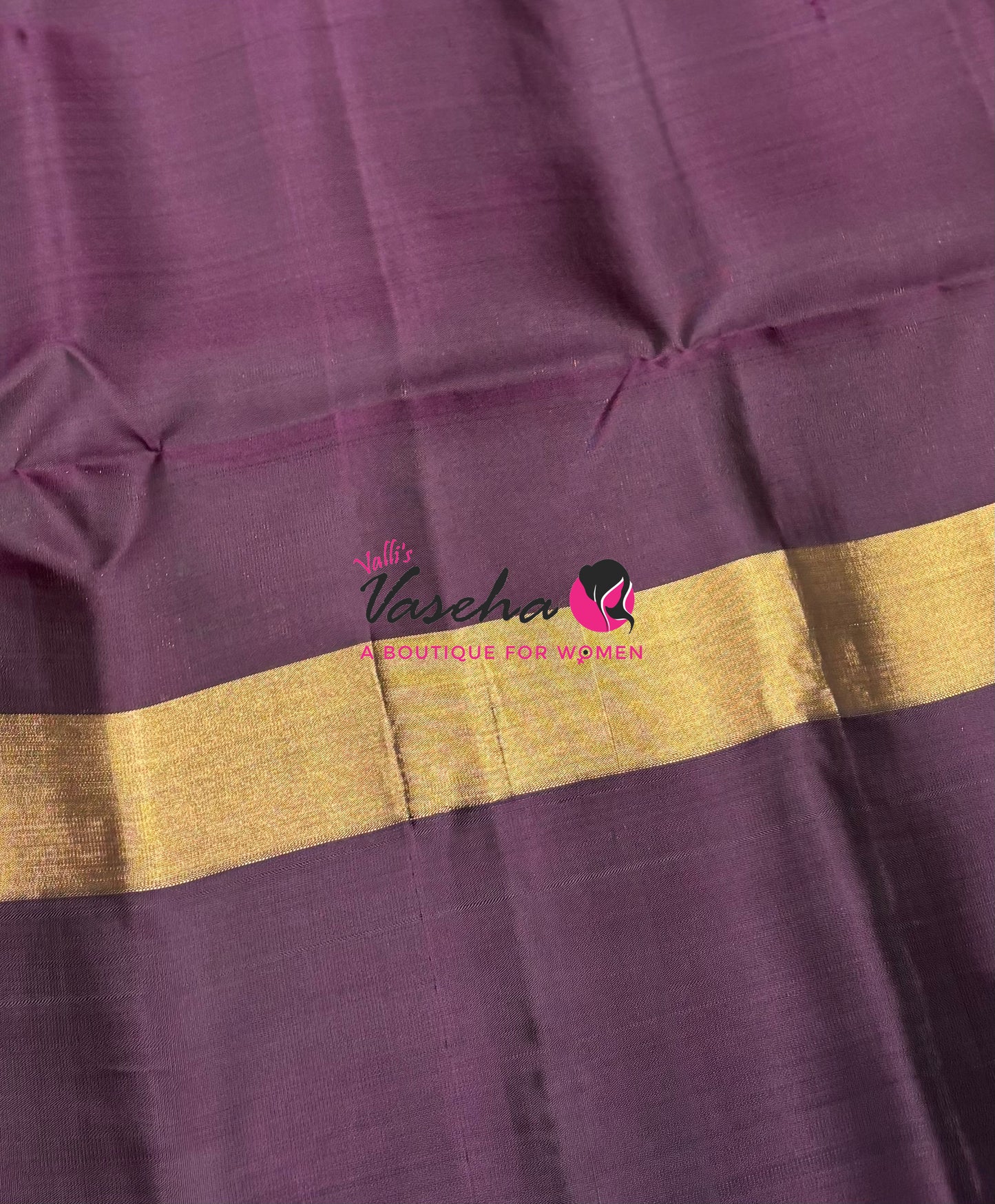Half Mixed Soft Silk Saree - Rust Orange with Dark Purple - VVPSS028
