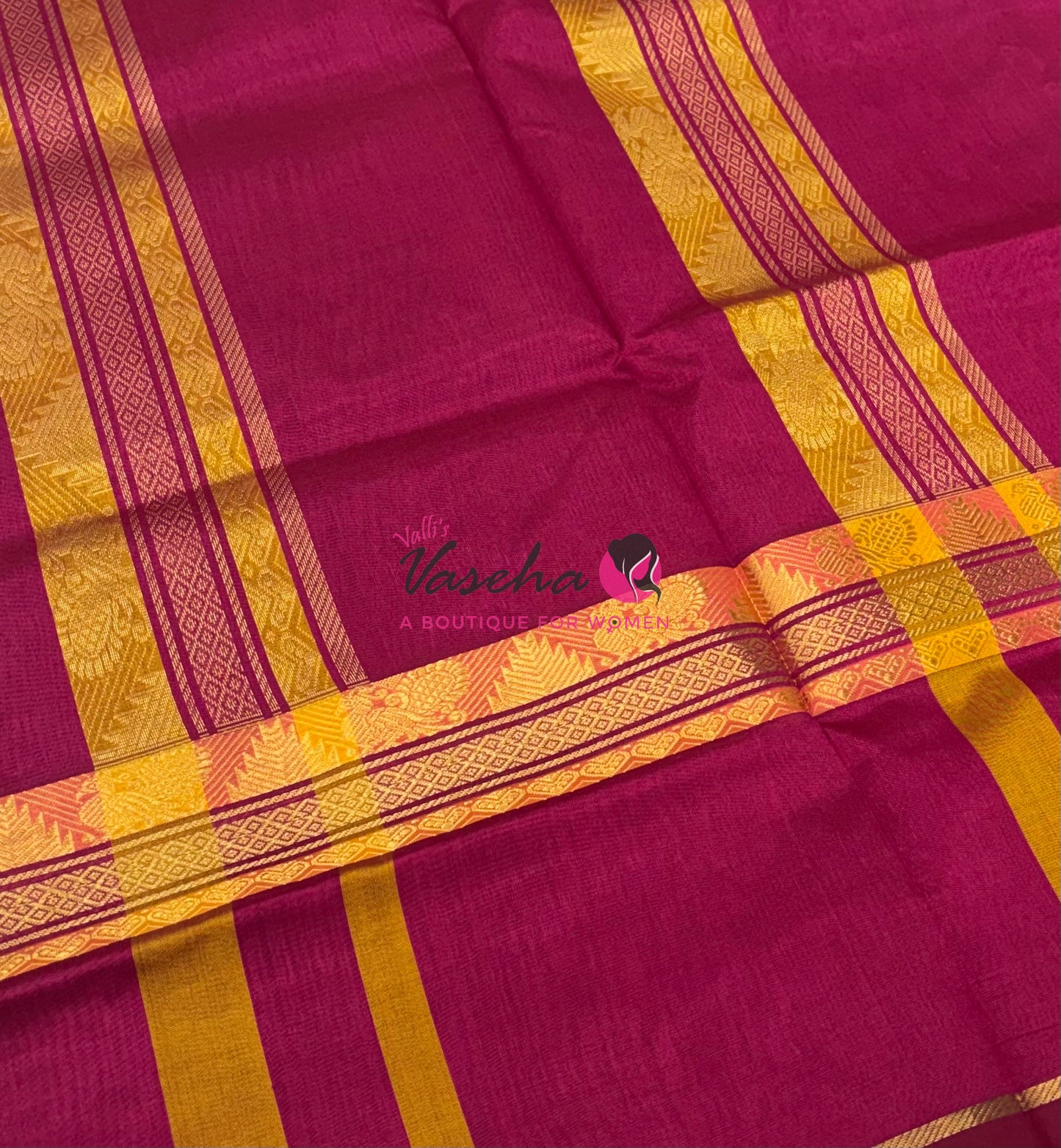 Pure Silk Cotton Saree - Mandhulir Green & Pinkish Red Shade - VVPSC013