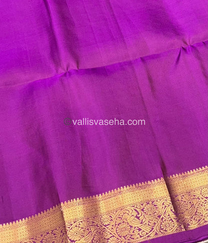 Pure Soft Silk Saree - Kanchi Border - Purplish Pink Shade - VVPSS046
