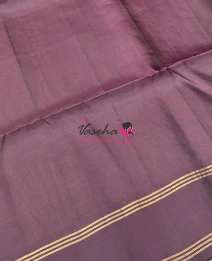 Half Mixed Soft Silk Saree - Kolam Design - Green & Brown  Shade - VVPSS077