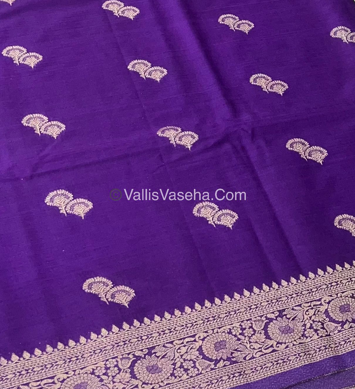 Banarasi - Heritage Silk - Semi Kathan Silk - Violet Shade- VVBHS004