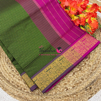 Semi Silk Cotton Saree | Lakshadeepam |VVSSC009