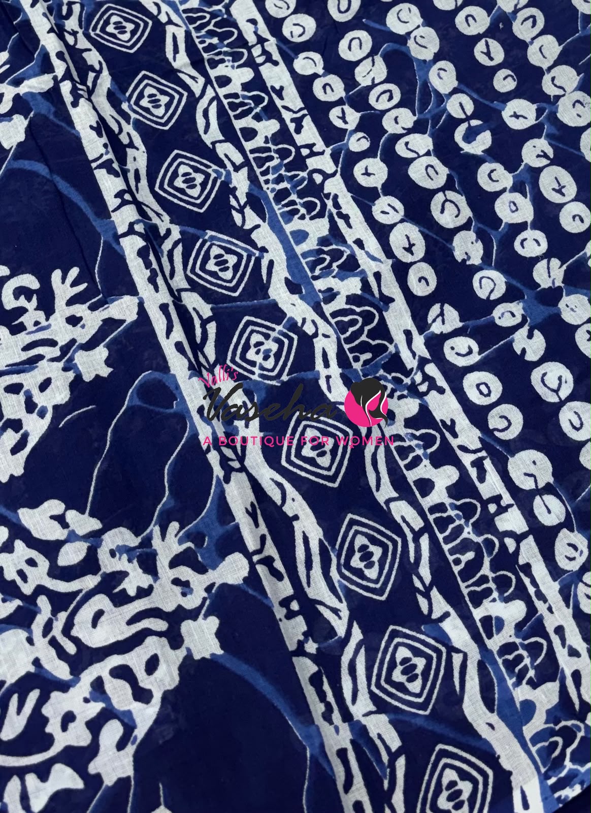 Pure Soft Mul Mul Cotton Sarees - Hand Block Prints - VVMMC011