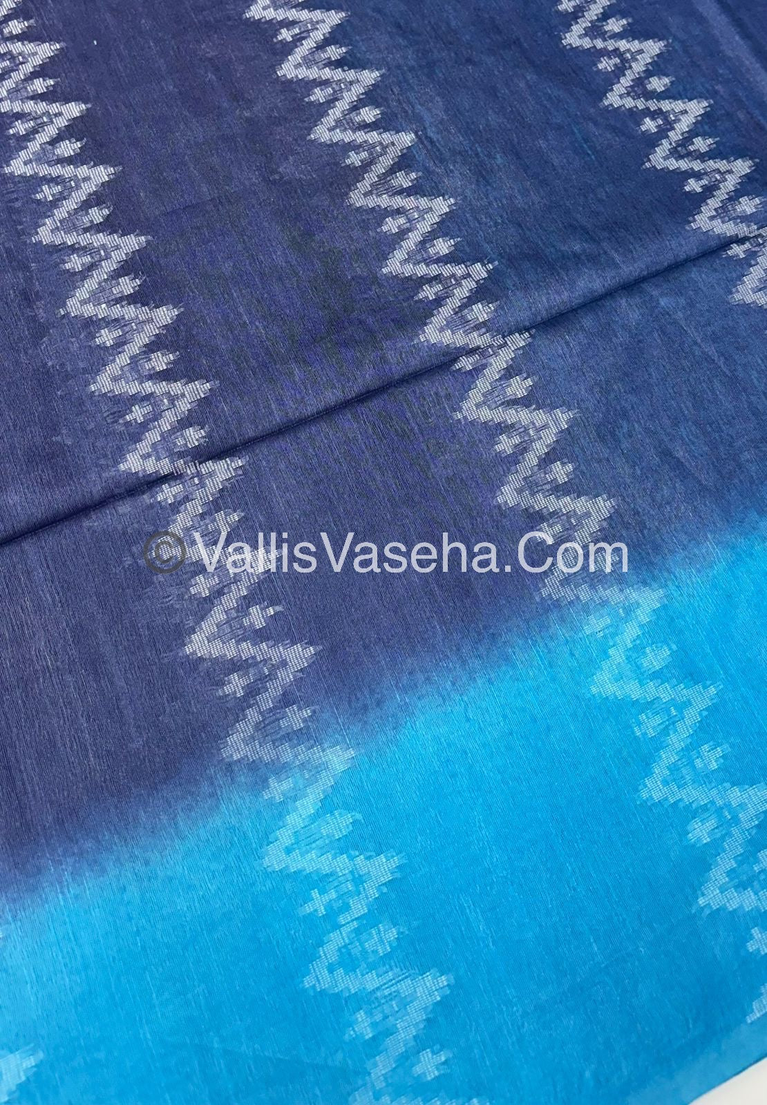 Bhagalpuri Silk - Blue With Blue- VVBS005