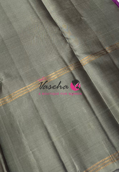 Half Mix - Pure Soft Silk Saree - Long Retta Petta Border with Butta - VVPSS084