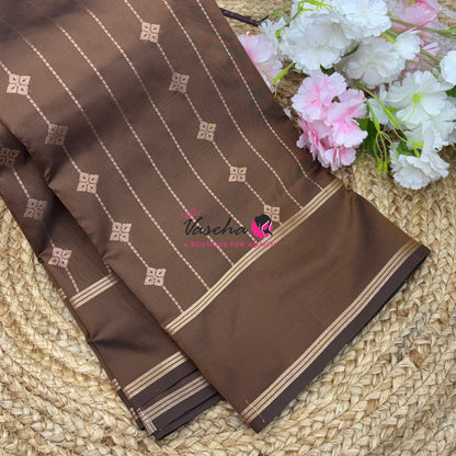 Semi Soft Silk  - Coffee Brown Shade - VVSSS041