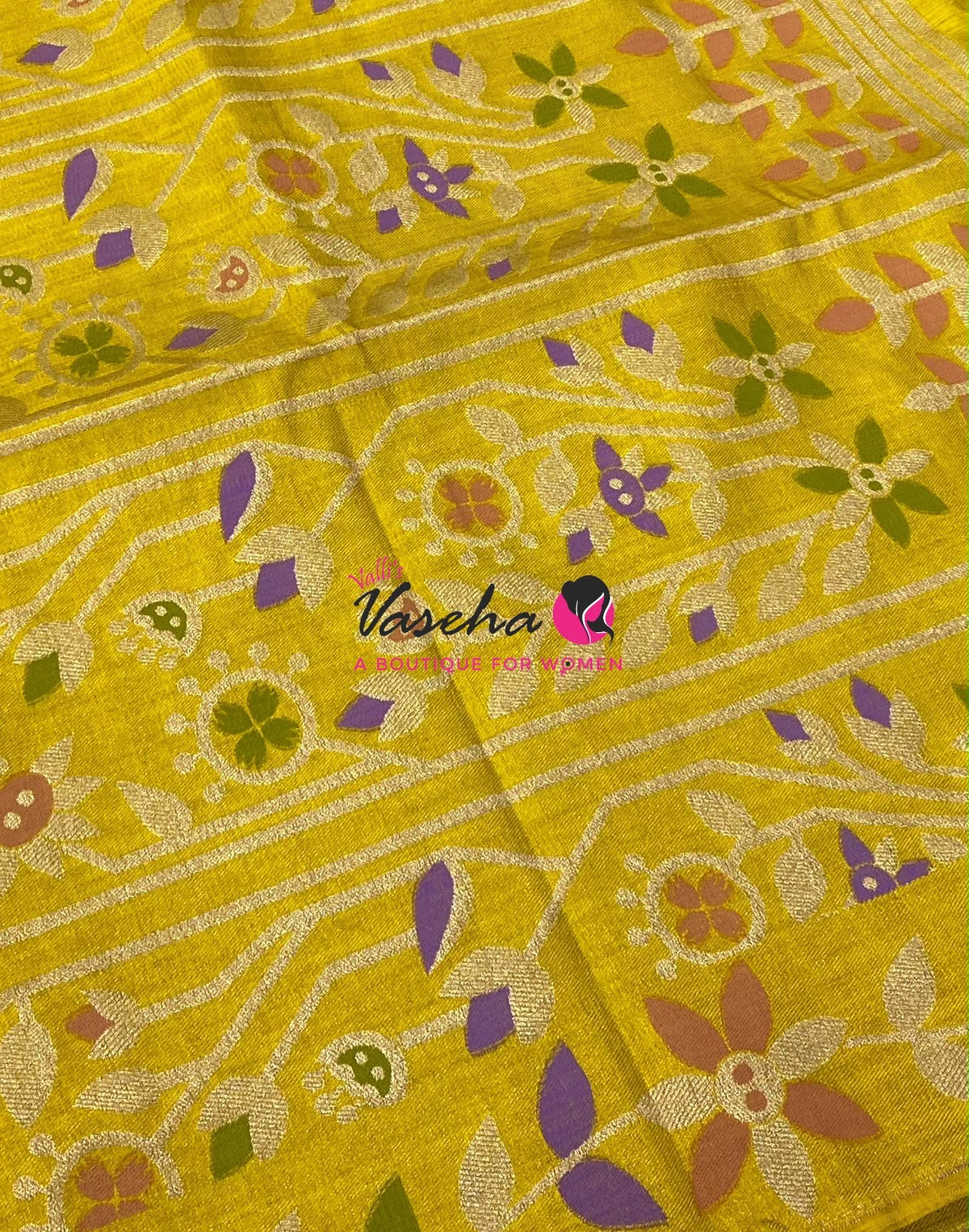Banarasi - Heritage Meenakari Silk -   Yellow Shade - VVBHS016
