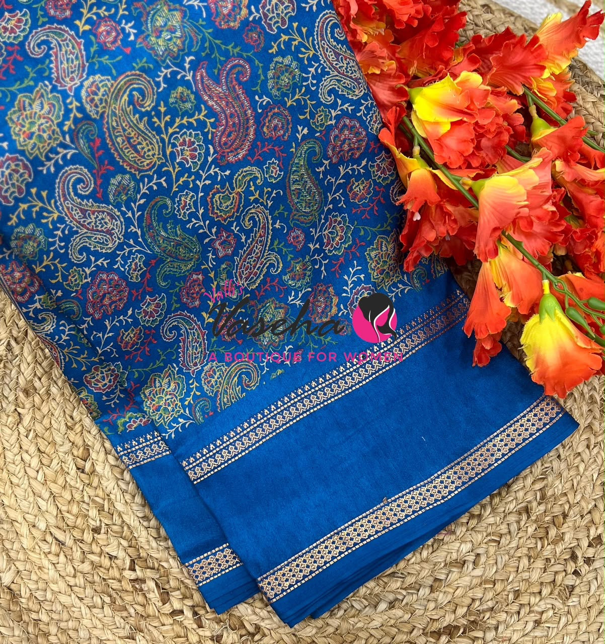 Casual Wear - Fancy Mixed Cotton - Ramar Blue- VVFMC007