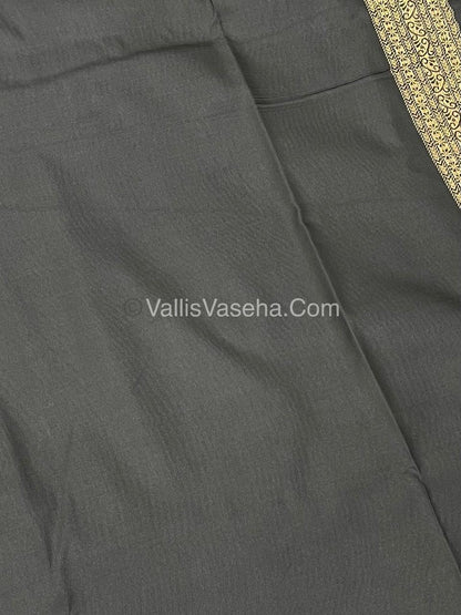 Semi Soft Silk - Border less - Black Shade -VVSSS034