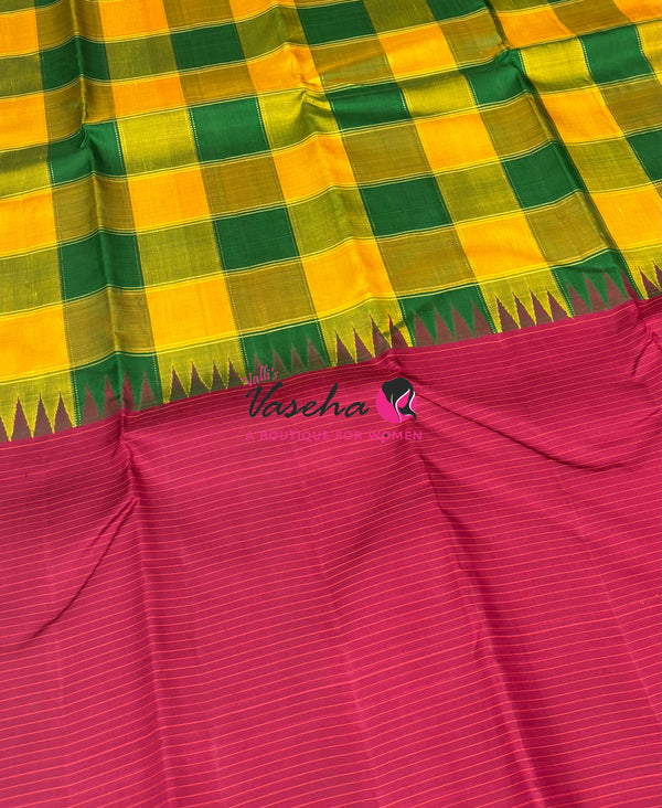 Pure Korvai Kanchipuram Silk Saree - VVPS035