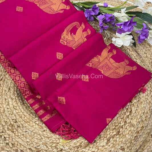 Mulberry Semi Silk - Dark  pink  Shade - VVMSS001