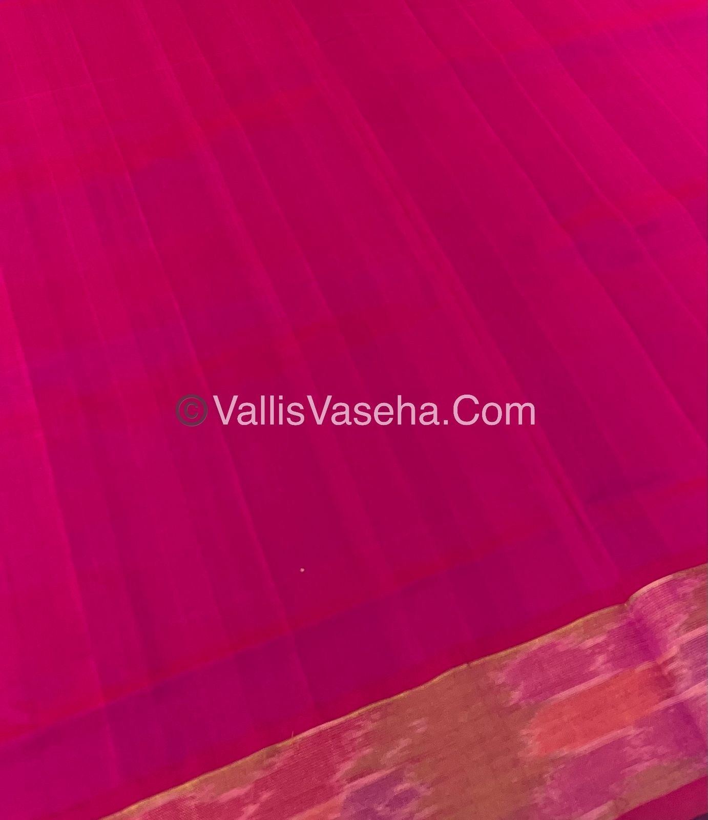 Semi Silk Cotton Saree -  Blue & Pink - VVSSC001
