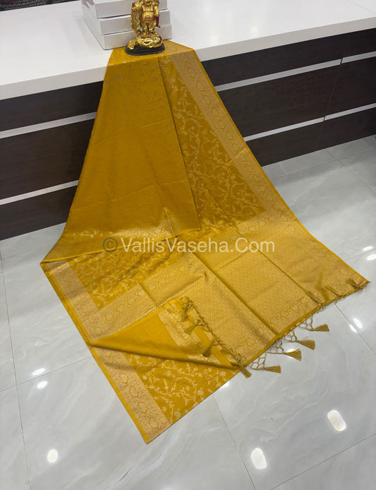 Banarasi - Heritage Silk - Semi Kathan Silk - Yellow Shade- VVBHS001