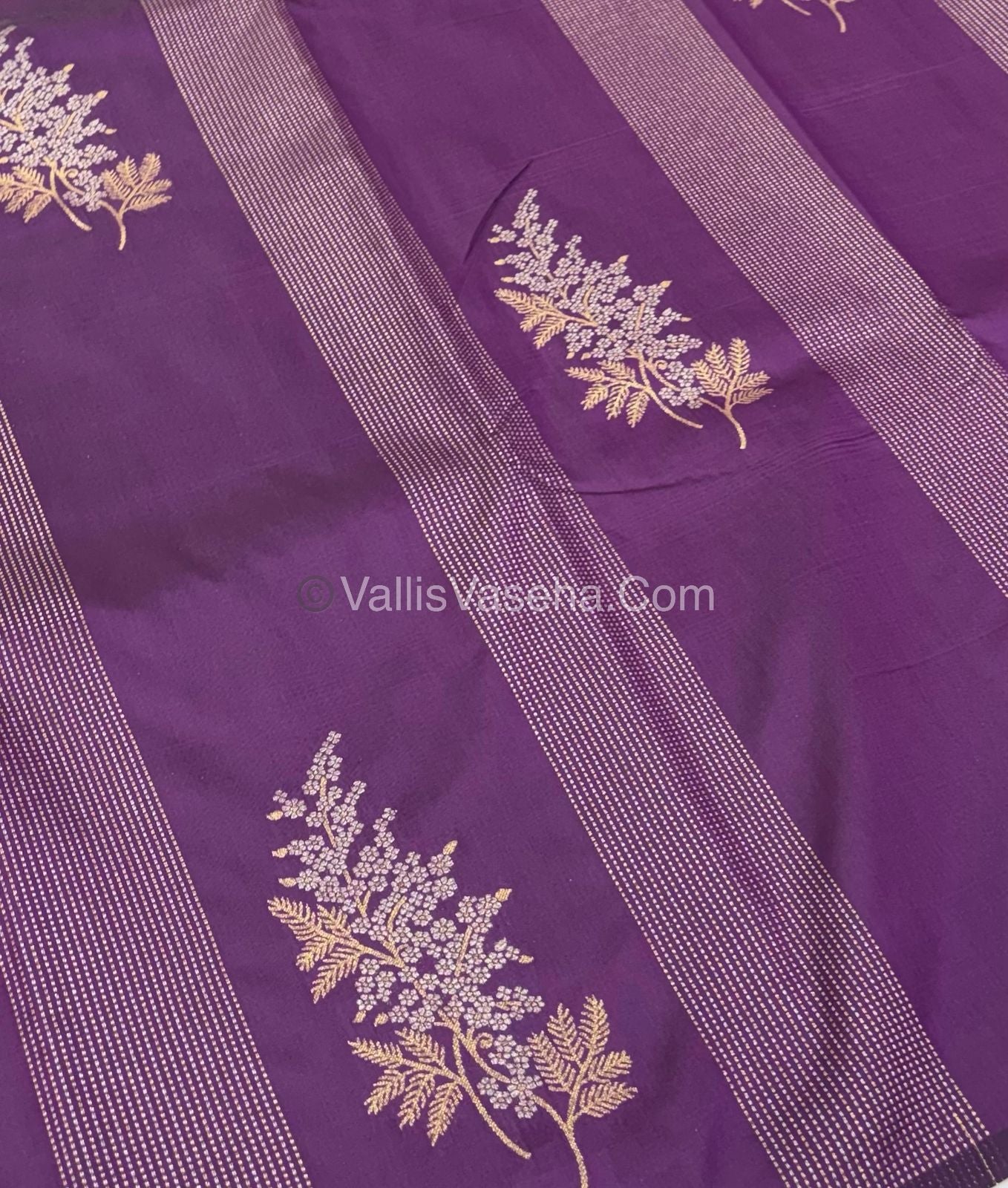 Semi Soft Silk - Border less - Purple Shade -VVSSS026