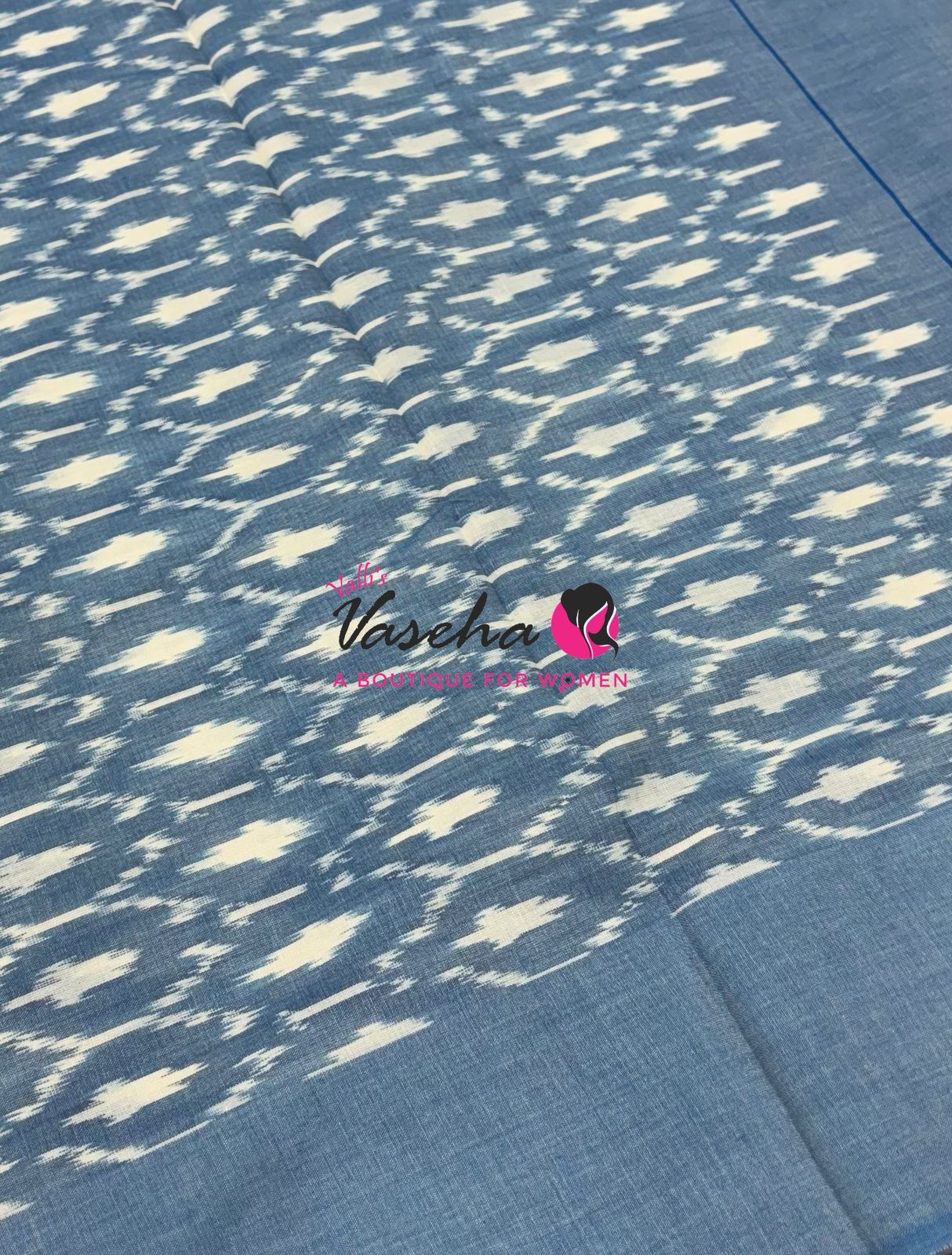 Ikkat Mercerised Cotton Saree - Single Ikkat - VVIKS001