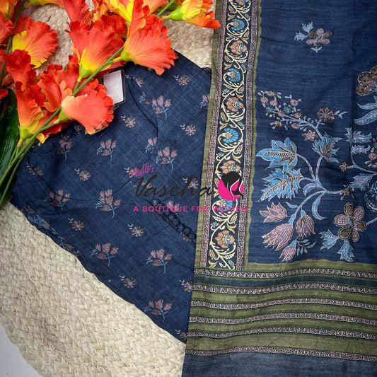 Ready Made | Anarkali |Long Gown & Duppatta (2pc) |Blue - VVLGD001