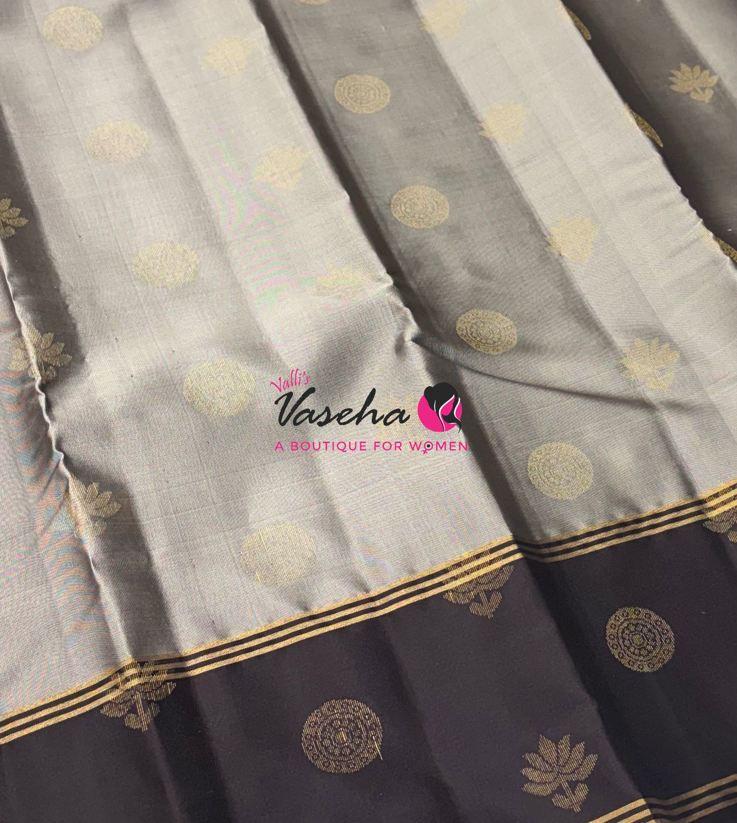 Half Mix - Pure Soft Silk Saree - Long Retta Petta Border with Butta - VVPSS105