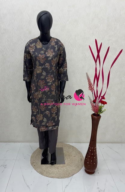 Ready Made - Top & Bottom(2pc) Co-Ord Set  - VVRMS021