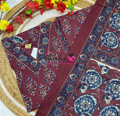 Ready Made | Anarkali Set  |Salwar, Kameez & Duppatta(3pc)|Cotton |VVRMS037