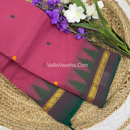 Kanchi Cotton Saree - Butta Design - VVKCS008