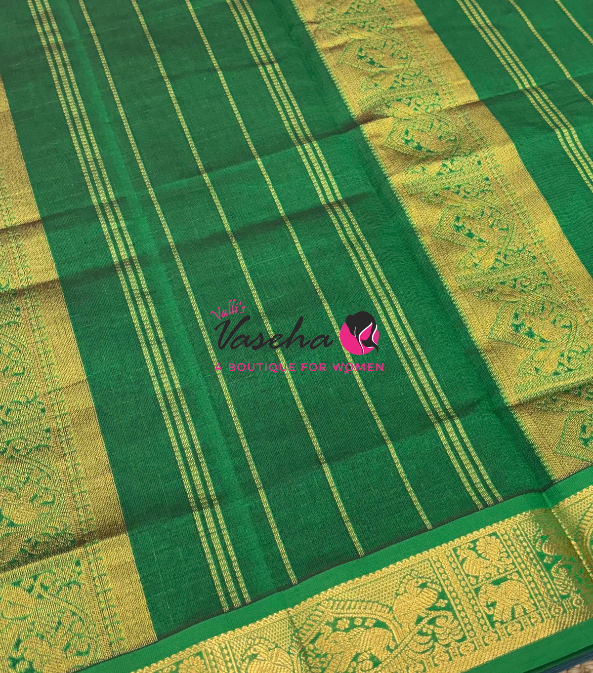 Semi Silk Cotton Saree - Checks Pattern - VVSSC019