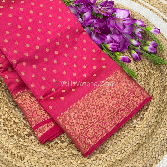 Semi Tussar Silk  - Dark Peach Shade - VVSTS014