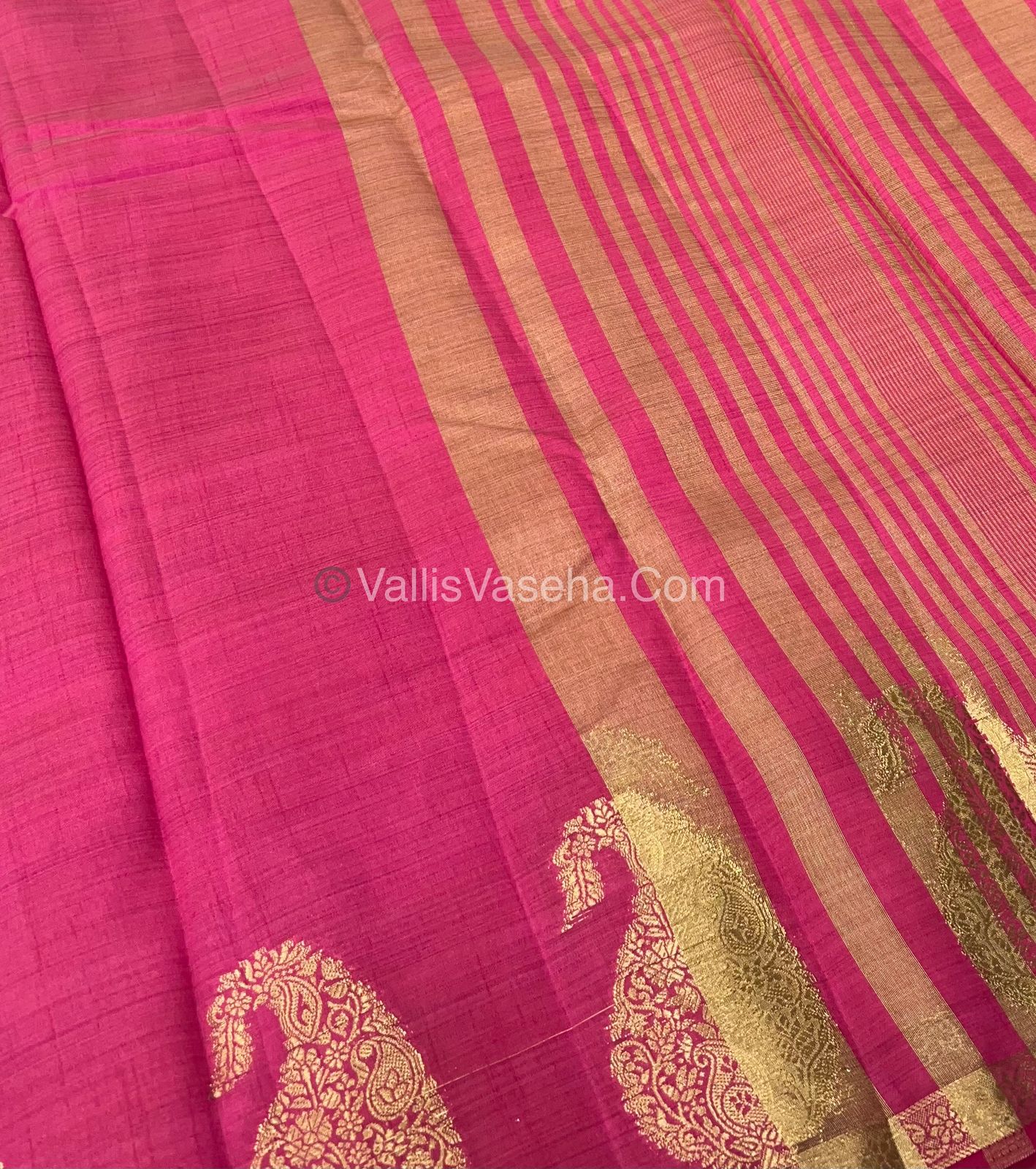 Semi Tussar Silk - Small Mango- Pink Shade - VVSTS002