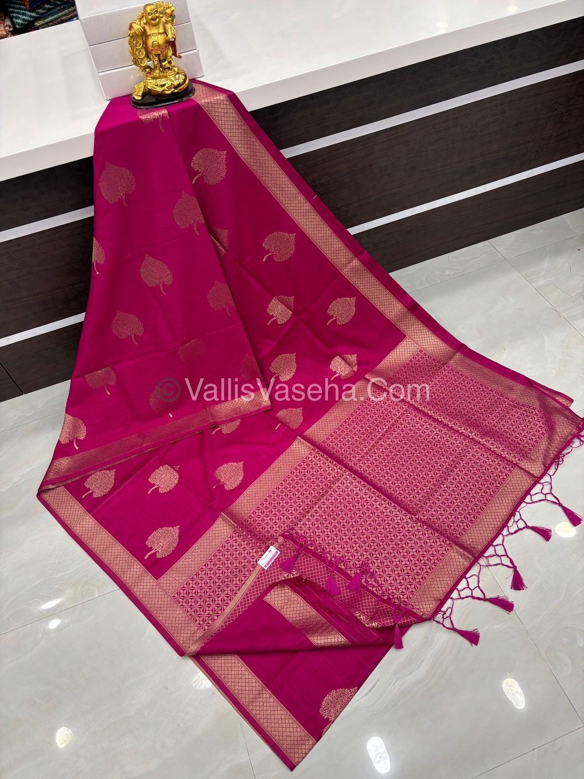 Banarasi - Heritage Silk - Semi Kathan Silk - Dark Pink Shade - VVBHS007