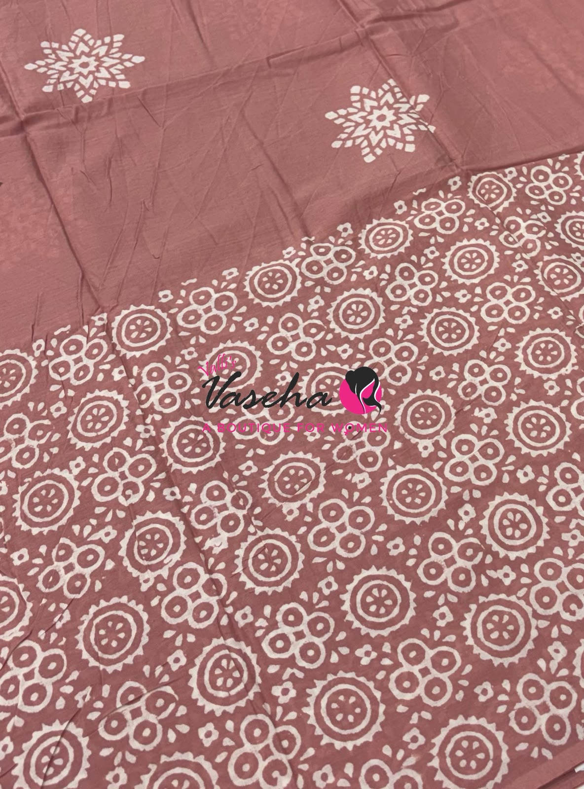 Pure Soft Mul Mul Cotton Sarees - Hand Block Prints - VVMMC009