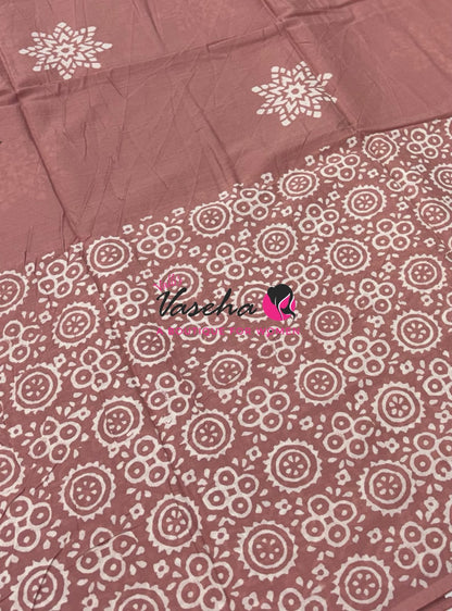 Pure Soft Mul Mul Cotton Sarees - Hand Block Prints - VVMMC009