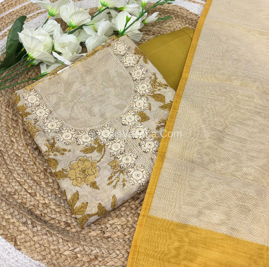 Tissue Linen Salwar Material  | VVUSM020