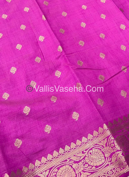 Semi Tussar Silk  - Pink Shade - VVSTS024