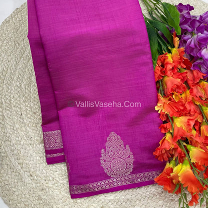 Semi Tussar Silk Saree |Dark Pink shade |VVSTS046