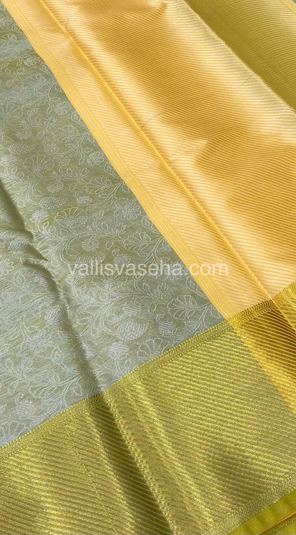 Semi Bridal Tissue Sarees - Pista Green Shade - VVSBT001