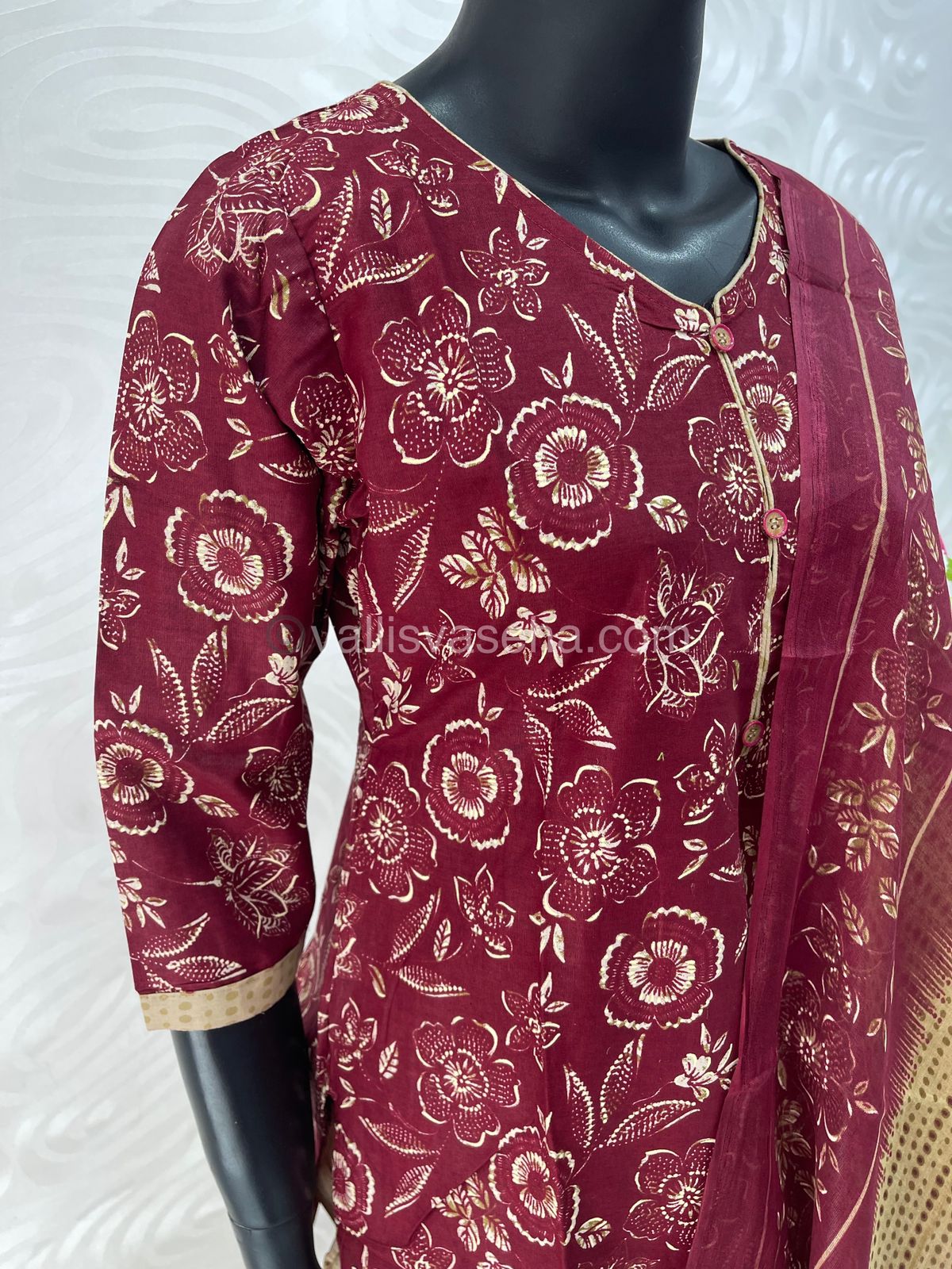 Ready Made - Semi Patiyala 3(pc) Set - Printed Cotton - VVRSP001